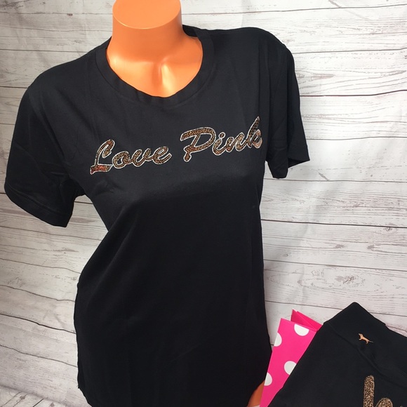 NWT Pink bling Set Leggings & Tee - Picture 3 of 3